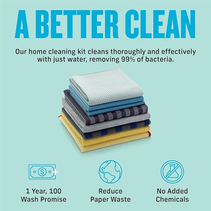 E-Cloth Home Cleaning Set, Premium Microfiber Cleaning Cloth, Household - Image 4