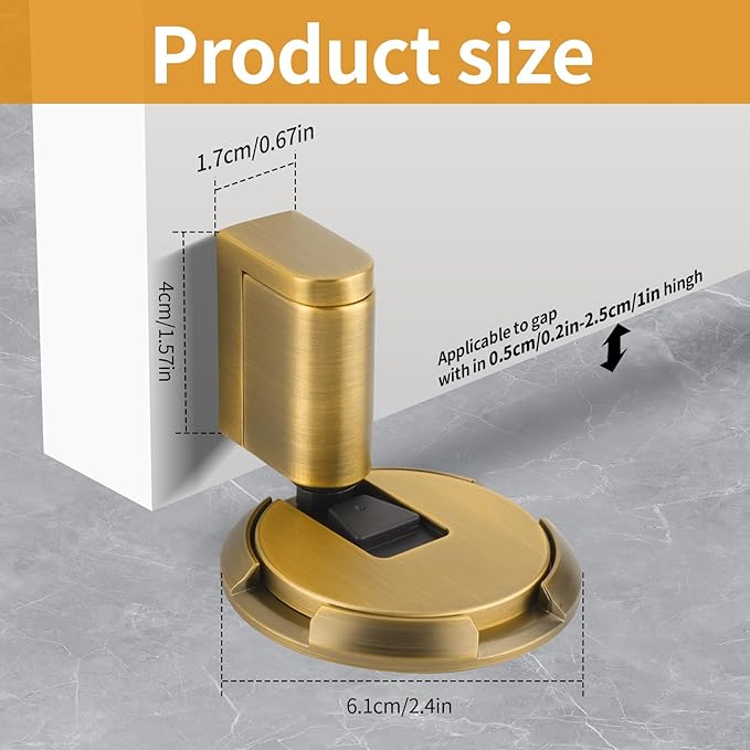 Bak Bo Windproof Door Stoppers 2 Pack Adjustable Bottom of Door Holder Indoor - Image 4