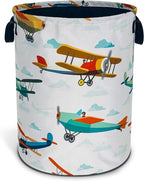Funny Plane Laundry Basket Foldable Oxford Cloth Tote Bag Laundry Hamper by NUTAINLA