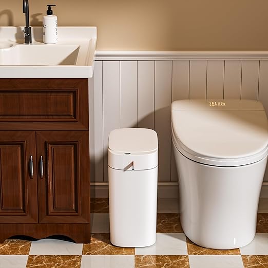 MOPUP Bathroom Trash Can, Automatic Bagging Garbage Can, 3.5 Gallon Slim Smart - Image 9