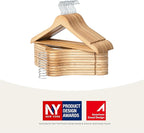 StorageWorks Wooden Hangers 20 Pack, Wood Coat Hangers - Image 2