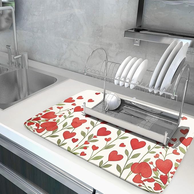 Valentine's Day Dish Drying Mat 18 x 24 Inch - Image 5