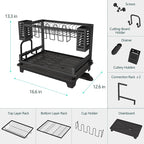 B-Land Dish Drying Rack: 2 Tier Dish Racks - Image 4