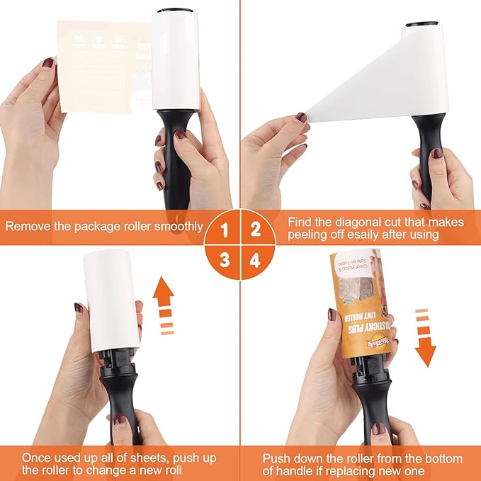 WulaWindy Lint Roller for Pet Hair, Extra Sticky Lint Rollers Pet Hair Remover - Image 6