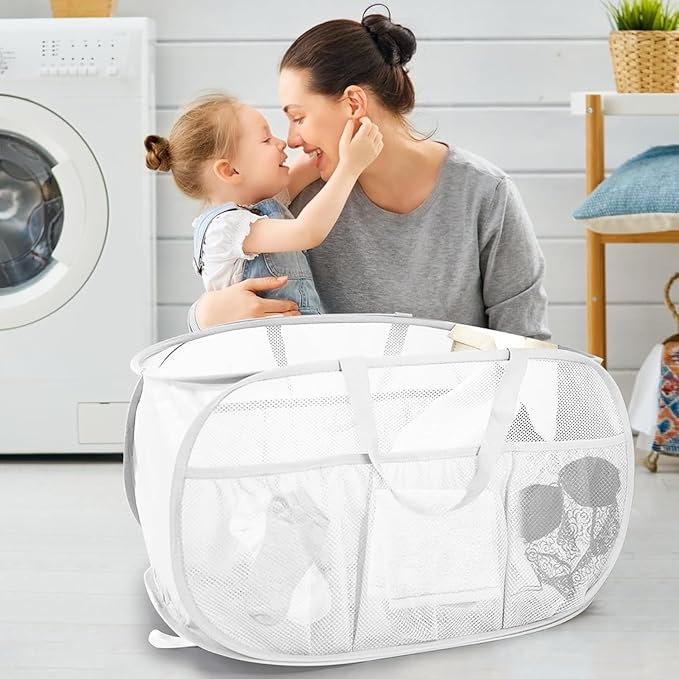 Collapsible Laundry Baskets, Upgrade Pop Up Laundry Hamper - Image 9