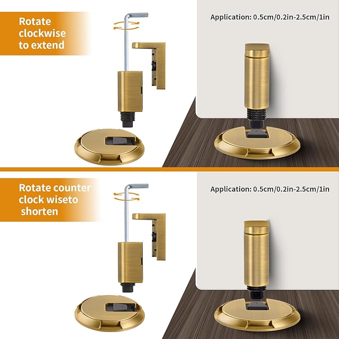 Bak Bo Windproof Door Stoppers 1 Pack Adjustable Bottom of Door Holder Indoor - Image 3
