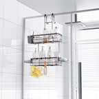 Over the Door Hanging Shower Caddy: Rustproof Hanging Organizer over the Door - Image 6