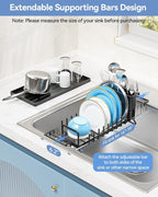 Small Dish Drying Rack in Sink, Expandable Dish Drainer Over Sink - Image 2