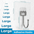 Stainless Steel Large Adhesive Hooks - Image 3