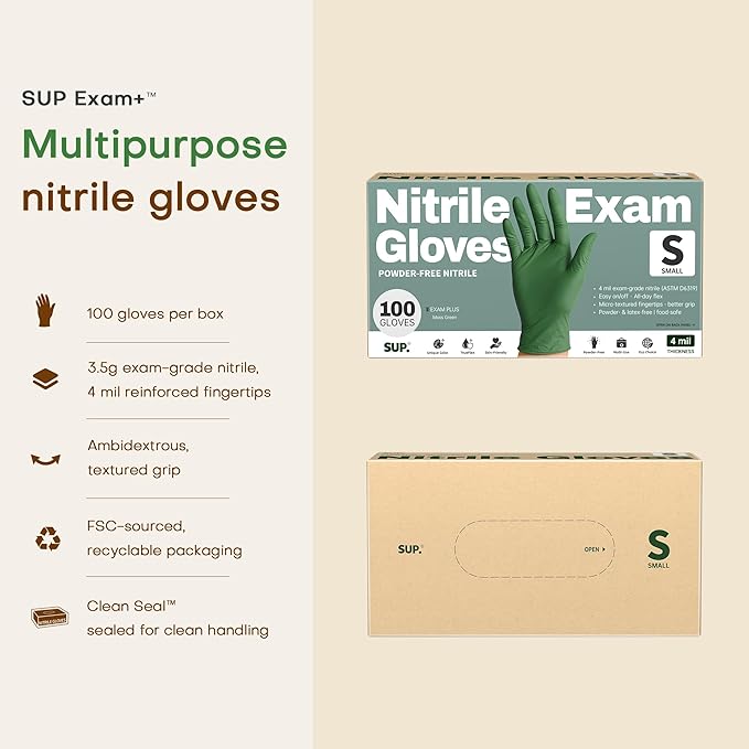 SUP Disposable Nitrile Gloves, Powder-Free Latex-Free Food Safe Cooking Home - Image 6