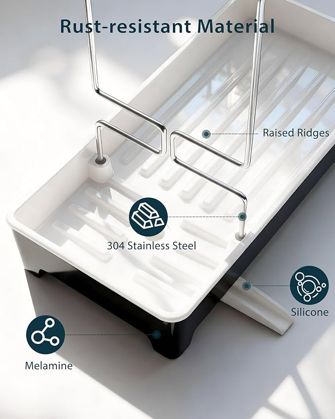 Minimalist Sink Caddy, Rustproof Sponge Holder - Image 7
