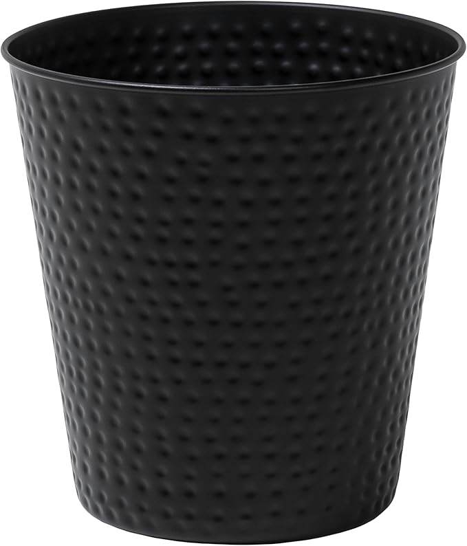 happimess HPM1110A Axel Modern Minimalist Hammered Steel 2-Gallon Wastebasket by Happimess