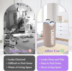 95L Folding Laundry Basket for Singles, Large Laundry Hamper - Image 7