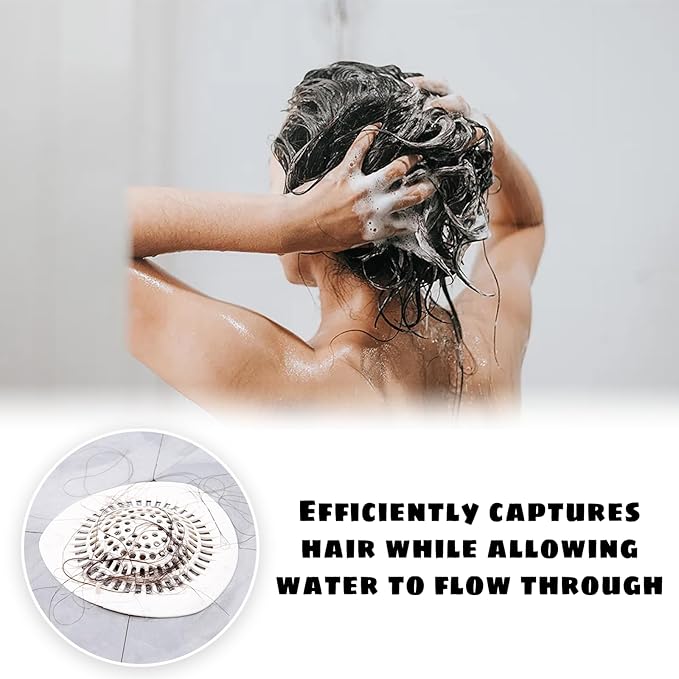 Shower Drain Hair Catcher, Silicone Bathtub Tub Drain Hair Catcher, Bathtub - Image 7