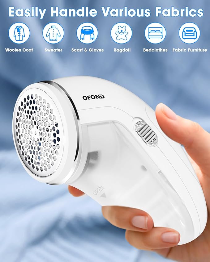 Fabric Shaver Lint Remover for Clothes, Electric Lint Shaver Battery Operated - Image 6