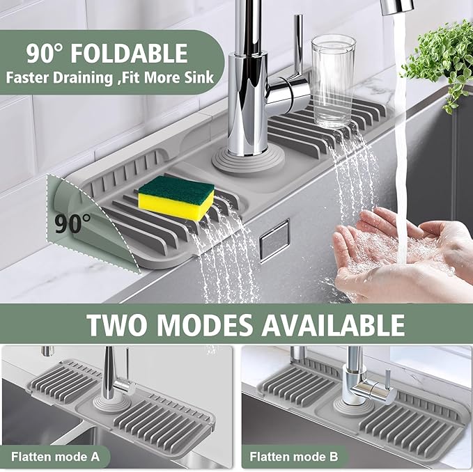 14.6-Inch Kitchen Sink Splash Guard Mat | 7° Slope - Image 5
