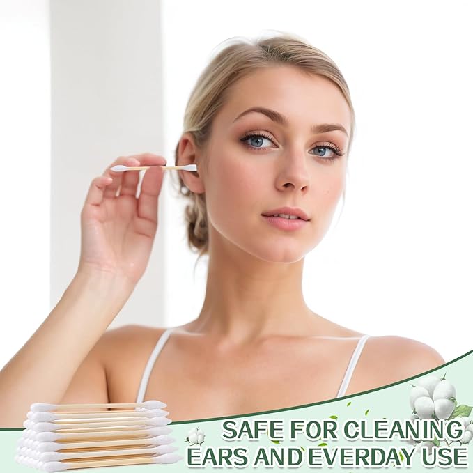 Bamboo Cotton Swabs 1000 Count, Organic Cotton Swabs - Image 7