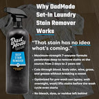 DadMode Laundry Stain Remover | 1000 Stain Treatments | 7-Enzyme Deep Cleaner & - Image 3