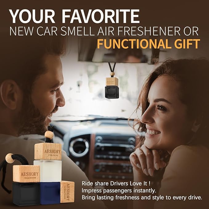 Aeshory Car Air Freshener Hanging 3 Pack – Wood Car Freshener - Image 8