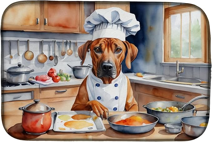 Caroline's Treasures DAC6315DDM Rhodesian Ridgeback The Chef Dish Drying Mat by CarolinesTreasures