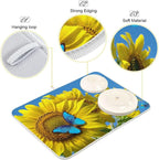 Blooming Sunflowers Dish Drying Mat Super Absorbent Drying Mat Large Coffee Mat - Image 4