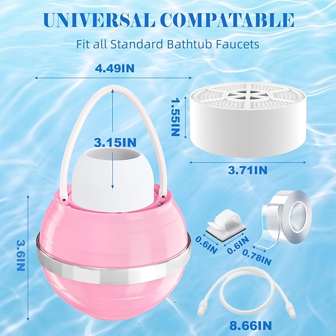 Bath Filter for Tub, 8 Stages Bathtub Water Filter Removes Hundreds of - Image 5