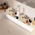 Boho Tropical Leaves Kitchen Sink Splash Guard Mat Absorbent Fast Drying Mat - Image 2