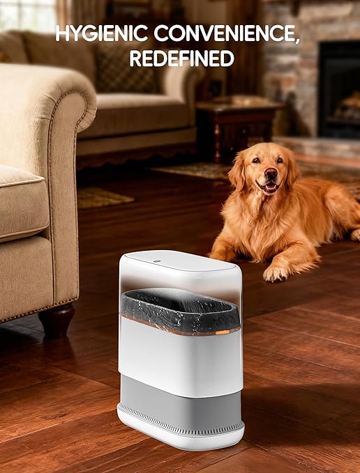 Bathroom Trash Can with Lid, Slim 2.3 Gallon Vacuum adsorption Garbage Bin - Image 3