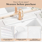 Faucet Mat for Kitchen Sink, 15.7" Quick Absorbent Diatomite Fast Drying Stone - Image 2