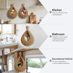 Hanging Fruit Baskets for Kitchen, 3 Pack Boho Cotton Rope Handwoven Vegetable - Image 5