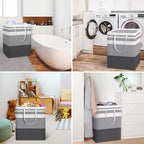 HomeHacks 4-Pack Large Laundry Basket, Waterproof, Freestanding Laundry Hamper - Image 6