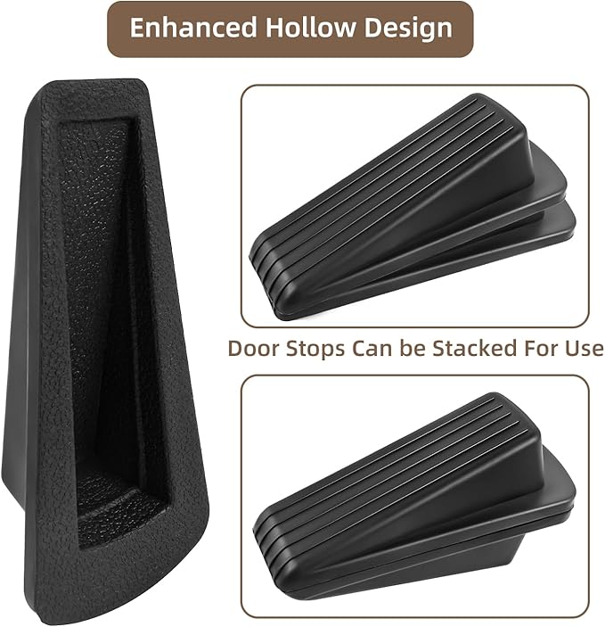 Door Stoppers for Bottom of Door on Floor, Premium Rubber Door Stopper Wedge - Image 4