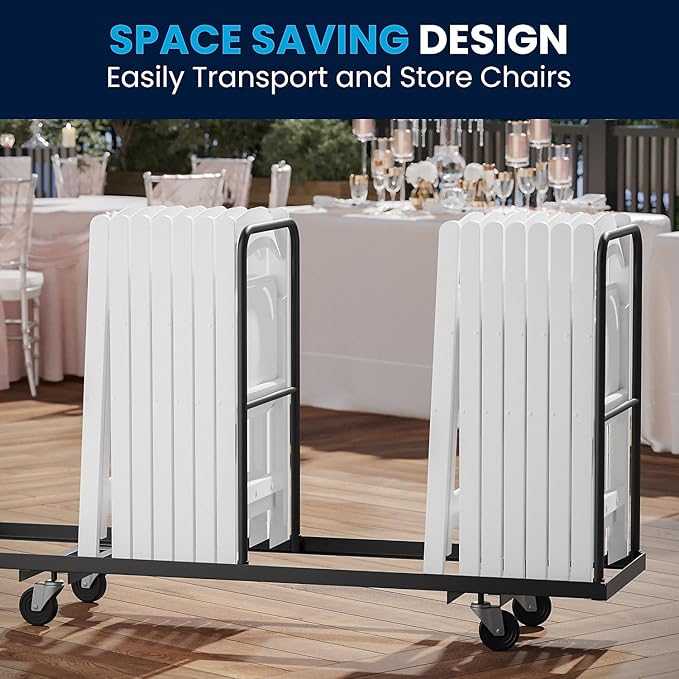 Flash Furniture Hercules Series Folding Chairs for Weddings and Formal Events, Stackable Commercial Event Seats with 1,000-lb. Static Weight Capacity, Set of 2, White - Image 4
