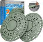 zaa Shower Drain Hair Catcher, 2 Pack Premium Silicone Drain Protector & Shower by zaa