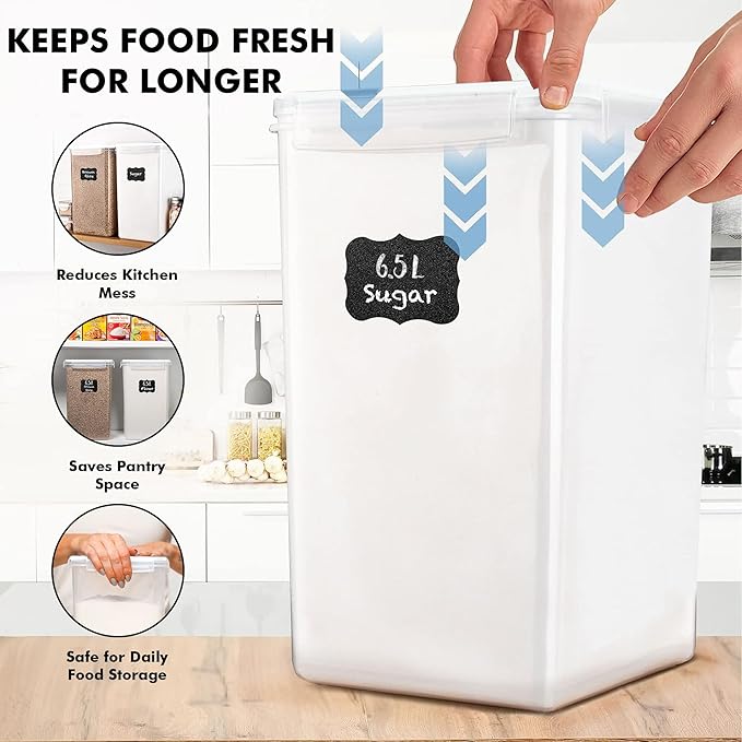 WHITE FEATHER SUPPLIES 2 PC Large Food Storage Containers - Image 5