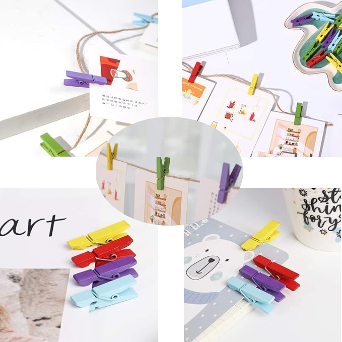 1.35 Inch Mini Clothes Pins for Photo100 Pcs - Image 7