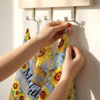 Bencailor 4 Pcs Sunflower Kitchen Towels Farmhouse Wood Grain Hand Dish Towels - Image 4