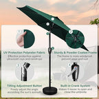 Simple Deluxe 9' Patio Umbrella Outdoor Table Market Yard Umbrella with Push Button Tilt/Crank - Image 3