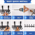 GlazieVault Coat Rack Wall Mount - Image 3