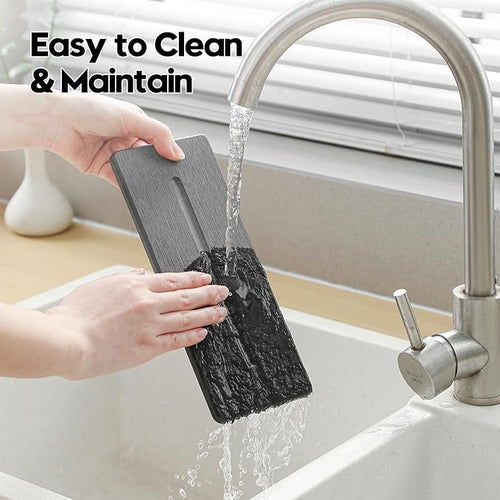 2 Pack Diatomite Stone Sink Tray, Water Absorbing Mat - Image 2