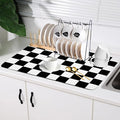 Coffee Mat Checkered Dish Drying Pad by Unknown