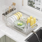 LIYI Dish Drainer, Large Capacity Storage, by LIYIBambooHairBrush
