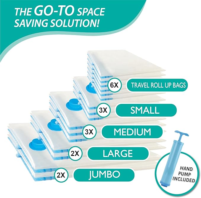 Space Saver Storage Bags, Compression Vacuum Sealer Bags - Image 4