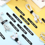 42 Pcs Silicone Cable Ties Reusable Cord Straps Multipurpose Elastic Cable - Image 5