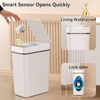 3 Pack Bathroom Trash Can 2.6 Gallon Small Touchless Automatic Motion Sensor - Image 4