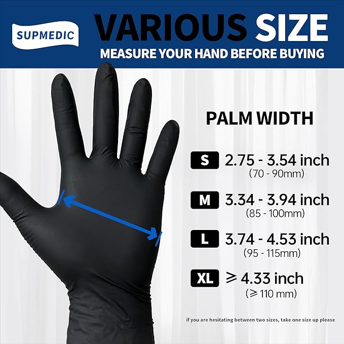 Medical Soft Max™ Black Nitrile Disposable Gloves, Latex-Free & Powder-Free - Image 7