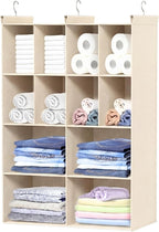Ofiray-home 4 Tier Hanging Closet Organizer, 12 Compartments Sweater Organizer by Ofiray-home