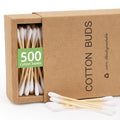 500 Count-Bamboo Double-Tipped Cotton Swabs, Organic & Biodegradable Ear Buds by Loveishere