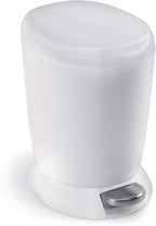 simplehuman 6 Liter / 1.6 Gallon Compact Plastic Round Bathroom Step Trash Can by Simplehuman