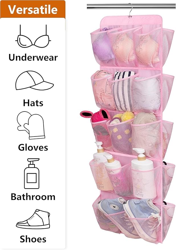 MISSLO 30 Large Pockets Dual Sided Hanging Shoe Organizer - Image 7